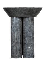 Noir Nox Side Table, Black Marble, 22"H (GTAB977B YUU6013NTE) 