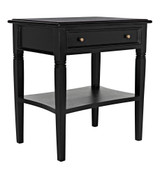 Noir Oxford Side Table, 1-Drawer, Hand-Rubbed Black, 30"H (GTAB247HB YUU6013NTK) 