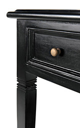 Noir Oxford Side Table, 1-Drawer, Hand-Rubbed Black, 30"H (GTAB247HB YUU6013NTK) 