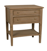 Noir Oxford Side Table, 2-Drawer, Weathered, 30"H (GTAB246WEA YUU6013NTN) 