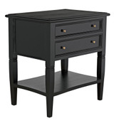 Noir Oxford Side Table, 2-Drawer, Hand-Rubbed Black, 30"H (GTAB246HB YUU6013NTP) 