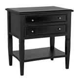 Noir Oxford Side Table, 2-Drawer, Hand-Rubbed Black, 30"H (GTAB246HB YUU6013NTP) 