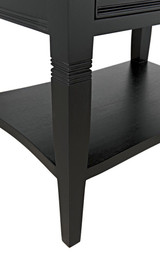Noir Oxford Side Table, 2-Drawer, Hand-Rubbed Black, 30"H (GTAB246HB YUU6013NTP) 