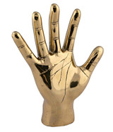 Noir Open Hand Sculpture, Antique Brass, 8"W (AB-126BR YUU6013EZD) 