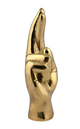 Noir Fingers Crossed Sculpture 