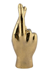 Noir Fingers Crossed Sculpture 