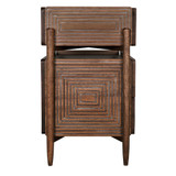 Noir Savino Side Table, 2-Drawer, Dark Walnut, 30"H (GTAB970DW YUU6013PPJ) 