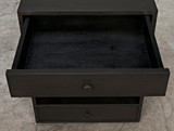Noir Sumiko Side Table, 2-Drawer, Pale, 27.5"H (GTAB787P-S YUU6013PQ0) 