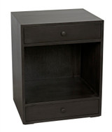 Noir Sumiko Side Table, 2-Drawer, Pale, 27.5"H (GTAB787P-S YUU6013PQ0) 