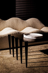 Noir Round Tray, White, 20"W (AC138-20 YUU6013FW7) 