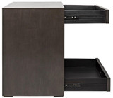 Noir Sumiko Side Table, 2-Drawer, Pale, 27.5"H (GTAB787P YUU6013PPZ) 