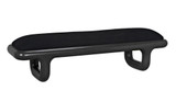 Noir Sigmund Bench, Black Cotton Fabric, Pale Frame, 70.5"W (GBEN141P YUU6013FY2) 