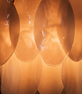 Noir Lotus Chandelier, 4-Light, Antique Brass, Milk Glass, 20"W (LAMP650MB YUU6013GWV) 