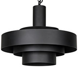Noir Parlor Pendant, 4-Light, Matte Black, 22"W (LAMP753MTB YUU6013GXU) 