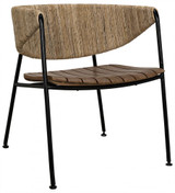 Noir Helena Dining Chair, Natural, Rush Seagrass, 28.5"H (AF-29 YUU6013JWC) 