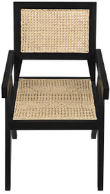 Noir Jude Dining Chair, Black, Caning, 35"H (GCHA278B YUU6013JWK) 