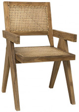 Noir Jude Dining Chair, Natural, Caning, 35"H (GCHA278T YUU6013JWL) 