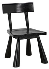 Noir Gilbert Dining Chair, Black Charcoal, 34"H (AE-213CHB YUU6013JW8) 