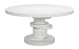 Noir Hugo Dining Table, White Wash, 60"W (GTAB558WH YUU6013KV5) 