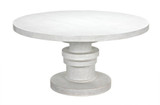Noir Hugo Dining Table, White Wash, 60"W (GTAB558WH YUU6013KV5) 