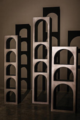 Noir Aqueduct Bookcase, Black Metal, 72"H (GBCS240MTB-C YUU6013LRU) 