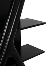 Noir Vetra Bookcase, Hand-Rubbed Black, 85"H (GBCS228HB YUU6013LU3) 