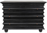 Noir Ascona Chest, 3-Drawer, Hand-Rubbed Black, 42"W GDRE137HB, Noir GDRE137HB YUU6013LUF 
