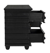 Noir Ascona Chest, 6-Drawer, Hand-Rubbed Black, 61"W GDRE120HB, Noir GDRE120HB YUU6013LUD 