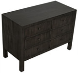 Noir Conrad Dresser, 6-Drawer, Pale, 47.5"W GDRE221P, Noir GDRE221P YUU6013LUT 