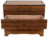 Noir Claudie Chest, 3-Drawer, Dark Walnut, 38"W GDRE202DW, Noir GDRE202DW YUU6013LUQ 