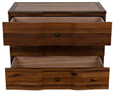 Noir Claudie Chest, 3-Drawer, Dark Walnut, 38"W GDRE202DW, Noir GDRE202DW YUU6013LUQ 