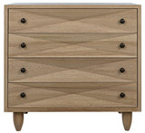 Noir Diamond Chest, 4-Drawer, Washed Walnut, 36"W GDRE180WAW, Noir GDRE180WAW YUU6013LV3 
