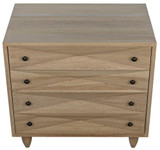 Noir Diamond Chest, 4-Drawer, Washed Walnut, 36"W GDRE180WAW, Noir GDRE180WAW YUU6013LV3 