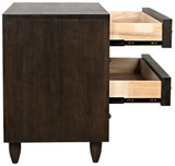 Noir Diamond Chest, 4-Drawer, Ebony Walnut, 36"W GDRE180EB, Noir GDRE180EB YUU6013LV2 
