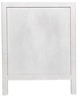 Noir Hampton Night Stand, 3-Drawer, White Wash, 24"W GTAB928WH, Noir GTAB928WH YUU6013LVE 