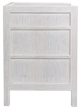 Noir Hampton Night Stand, 3-Drawer, White Wash, 24"W GTAB928WH, Noir GTAB928WH YUU6013LVE 