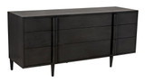 Noir Morten Dresser, 9-Drawer, Pale, 72"W GCON241P, Noir GCON241P YUU6013MQT 
