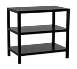 Noir 2-Shelf Side Table, Hand-Rubbed Black, 26"H (GTAB235HB YUU6013MR2) 