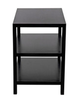 Noir 2-Shelf Side Table, Hand-Rubbed Black, 26"H (GTAB235HB YUU6013MR2) 