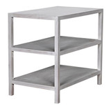Noir 2-Shelf Side Table, White Wash, 26"H (GTAB235WH YUU6013MR3) 