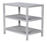 Noir 2-Shelf Side Table, White Wash, 26"H (GTAB235WH YUU6013MR3) 
