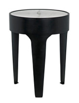 Noir Cylinder Side Table, Matte Black, 24"H (GTAB693MTB YUU6013MTR) 