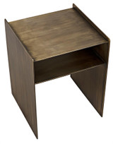 Noir Cyrus Side Table, Aged Brass, 21"H (GTAB828AB YUU6013MTT) 