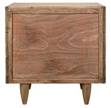 Noir David Side Table, 3-Drawer, Washed Walnut, 32.5"H (GTAB717WAW-S YUU6013MTY) 