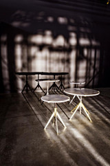 Noir Edith Side Table, Antique Brass, 24.5"H (GTAB679MB-L YUU6013MU9) 