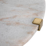 Noir Edith Side Table, Antique Brass, 24.5"H (GTAB679MB-L YUU6013MU9) 