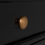 Noir Hampton Side Table, 3-Drawer, Hand-Rubbed Black, 30"H (GTAB245HB YUU6013NQ4) 