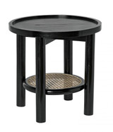 Noir Hide Away Side Table, Black Charcoal, 19.5"H (AE-233CHB YUU6013NQC) 