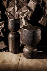 Noir Kudoro Side Table, Burnt Black, 21"H (AW-28BB YUU6013NR2) 