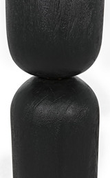 Noir Kudoro Side Table, Burnt Black, 26"H (AW-27BB YUU6013NR3) 